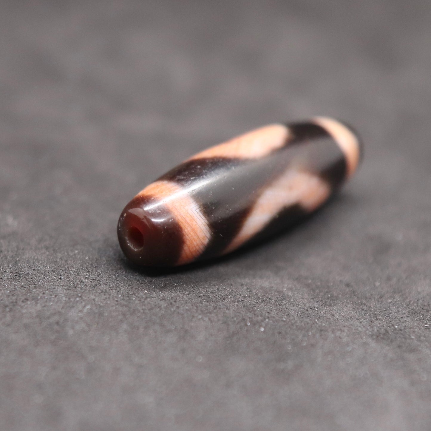 赤朱砂日月天珠36.4㎜