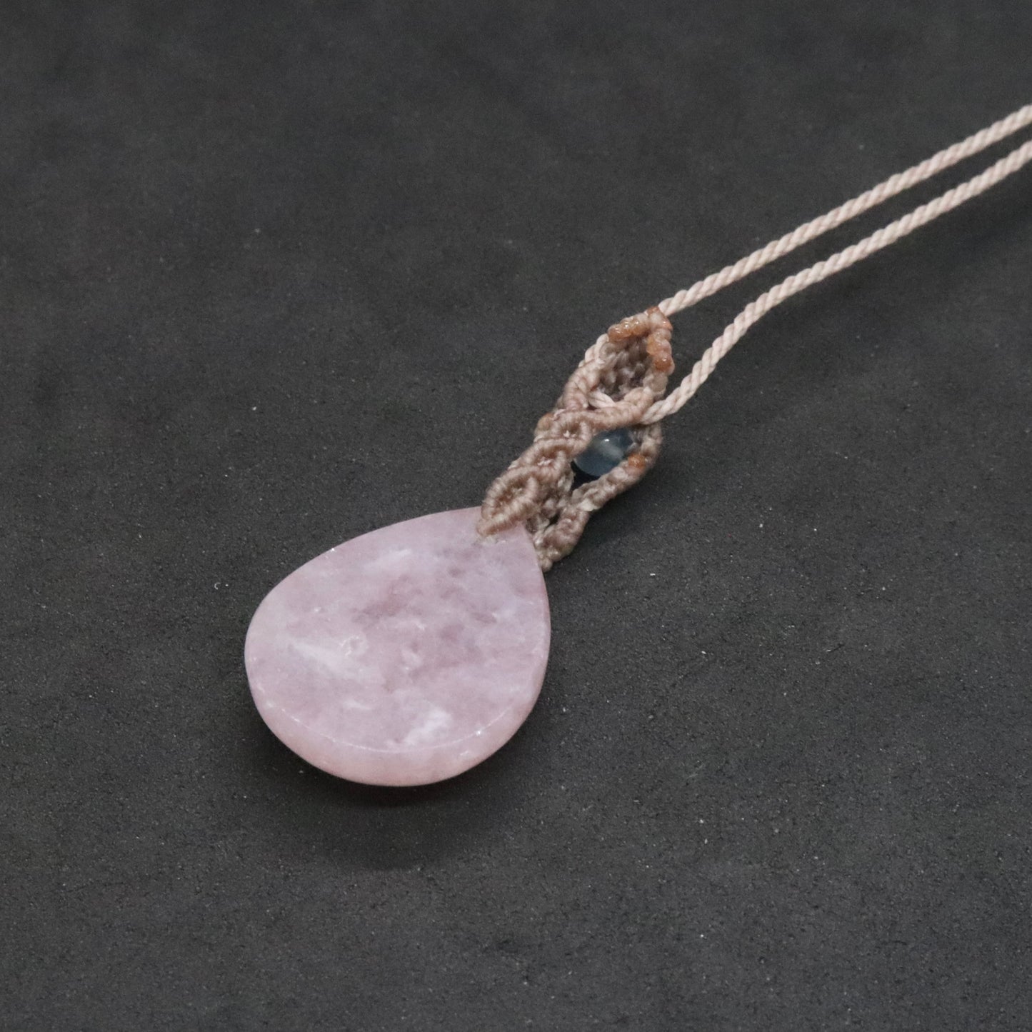 ピンクマイカマクラメネックレスpm10