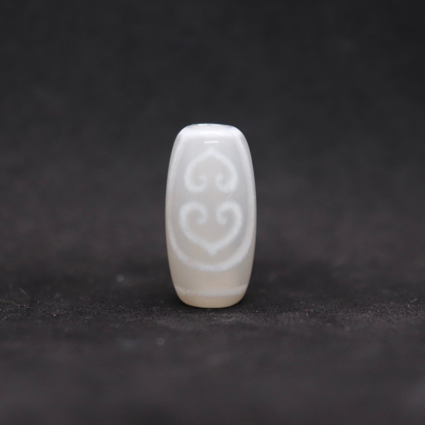 老玉髄双心双心白天珠20㎜ rs51