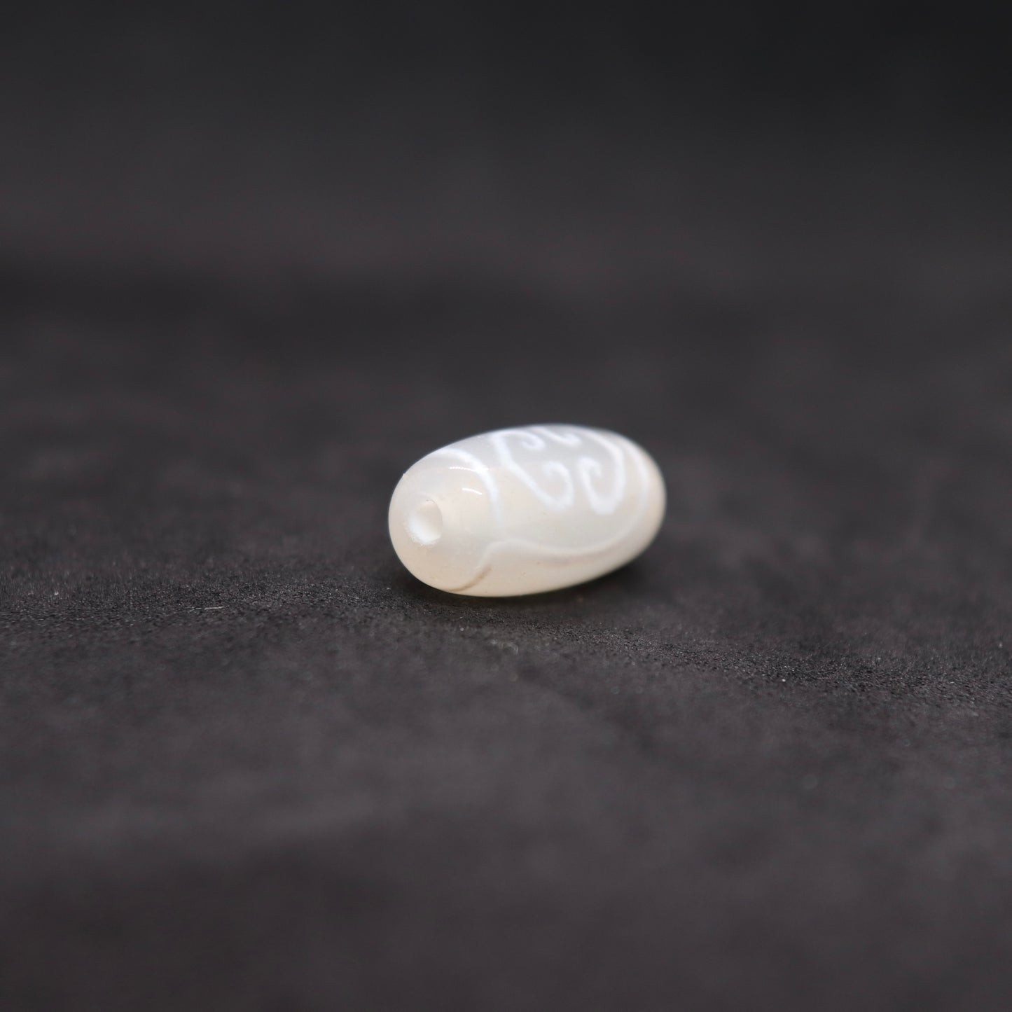 老玉髄双心双心白天珠20㎜