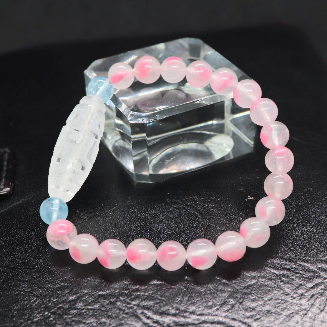 九眼天珠型水晶ブレスqr22