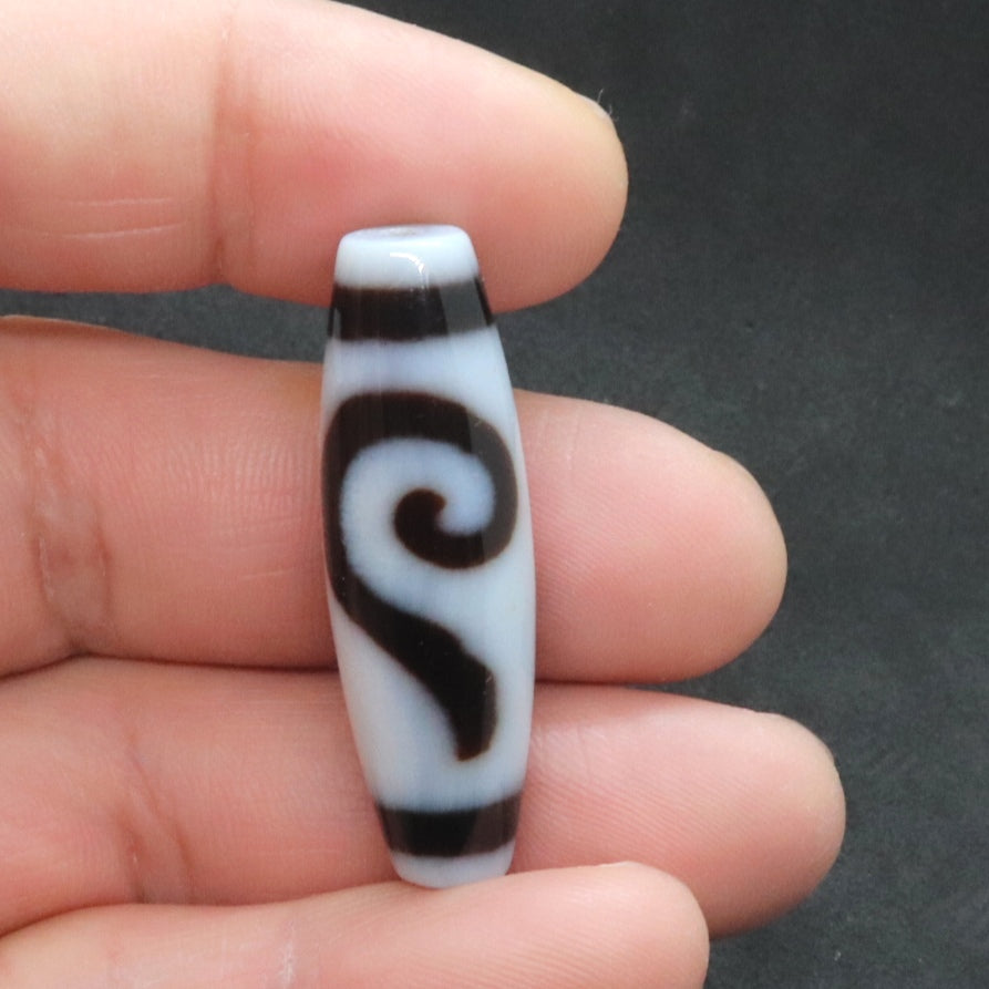 如意鈎至純白天珠39.0㎜