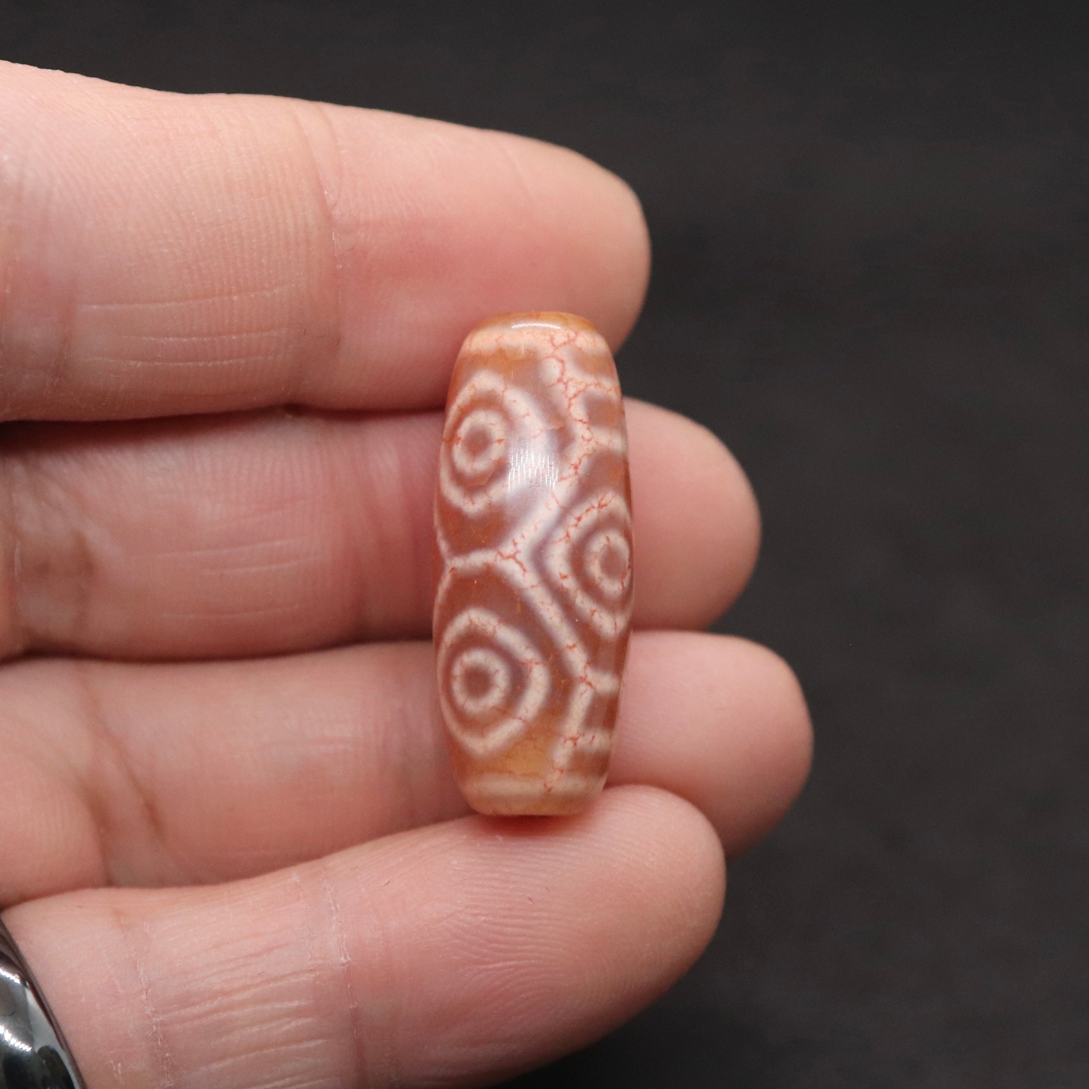 紅龍紋龍眼天珠29.8㎜ – 天然石屋 優月堂