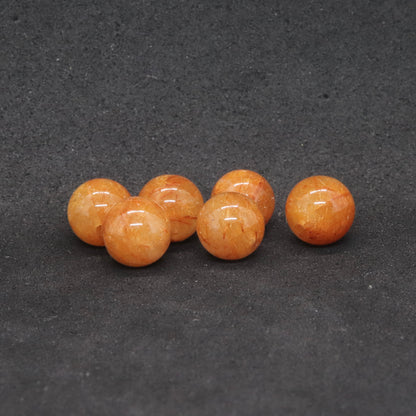 イエローオレンジルチルクォーツ7㎜一粒売り