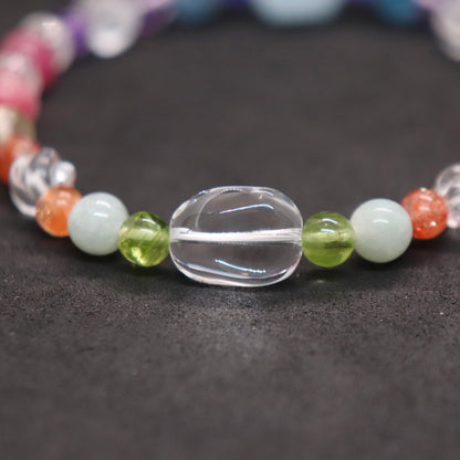 Rainbow七色玉ブレスレット