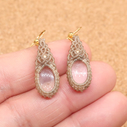 水晶マクラメピアス・イヤリングmqp23