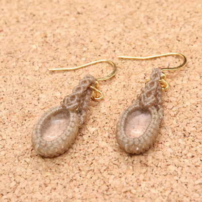 水晶マクラメピアス・イヤリングmqp23