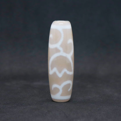 老玉髄水蓮花天珠