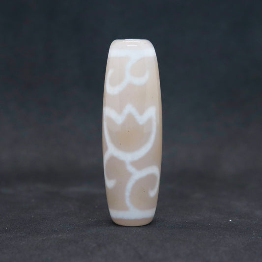 老玉髄水蓮花天珠