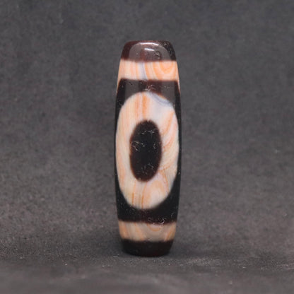 赤朱砂一眼山形天珠34.5㎜