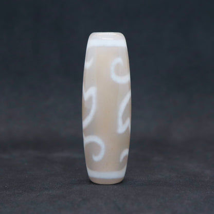 老玉髄水蓮花天珠