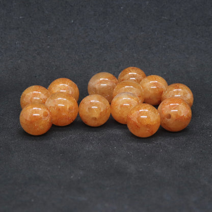 イエローオレンジルチルクォーツ7㎜一粒売り