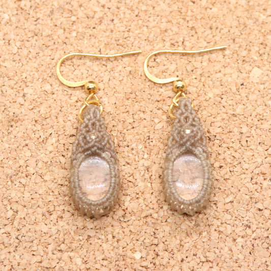 水晶マクラメピアス・イヤリングmqp23