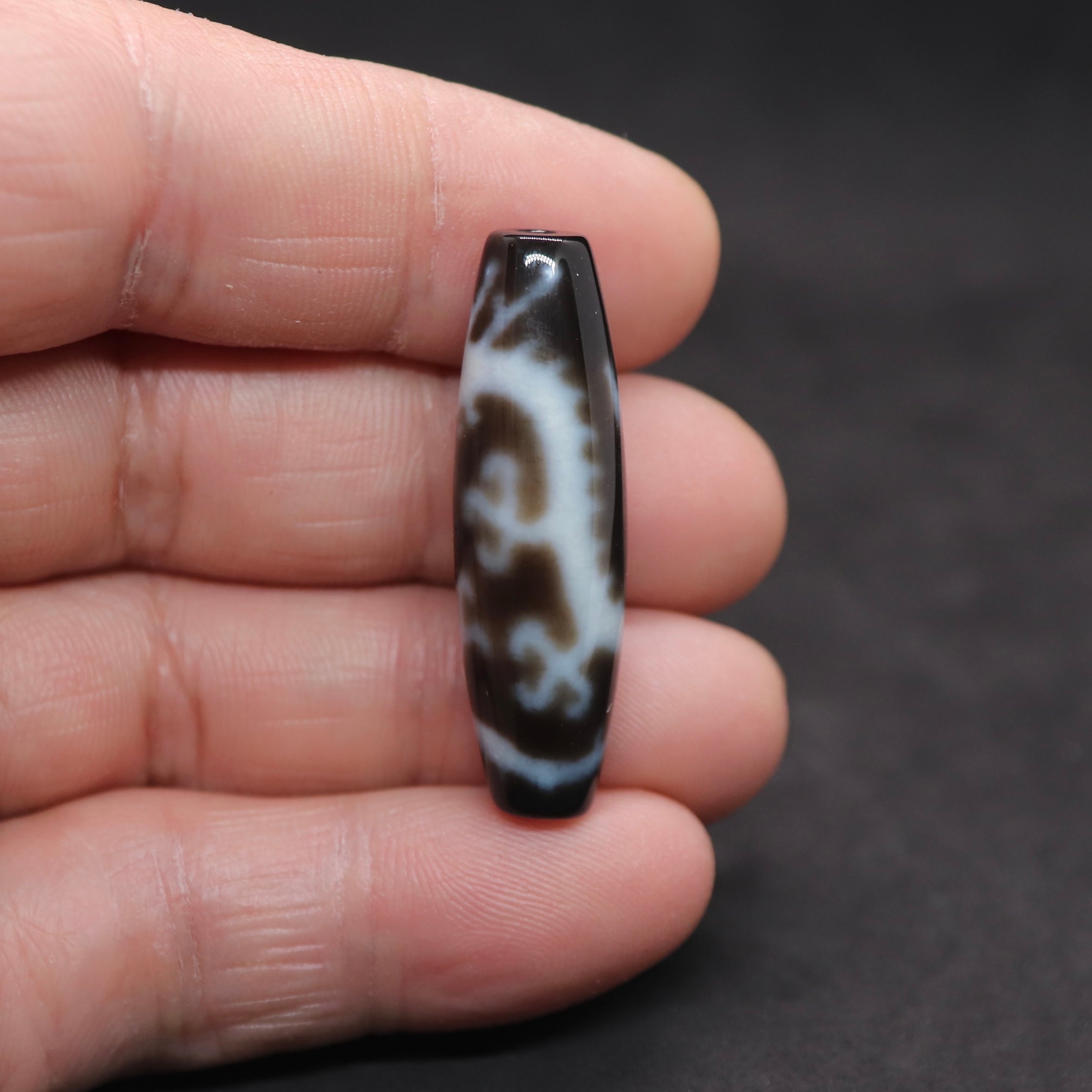西蔵高級至純風化龍眼天珠 dZi beads ジービーズ 西蔵 至純 特殊龍眼天珠 紋様くっきり 高