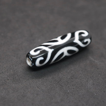 双心金銭老玉髄天珠37.8㎜