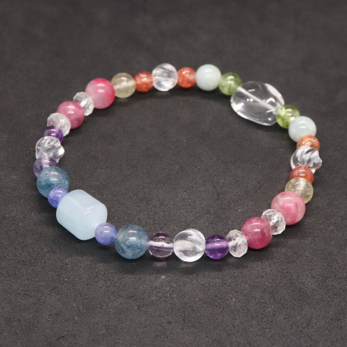 Rainbow七色玉ブレスレット