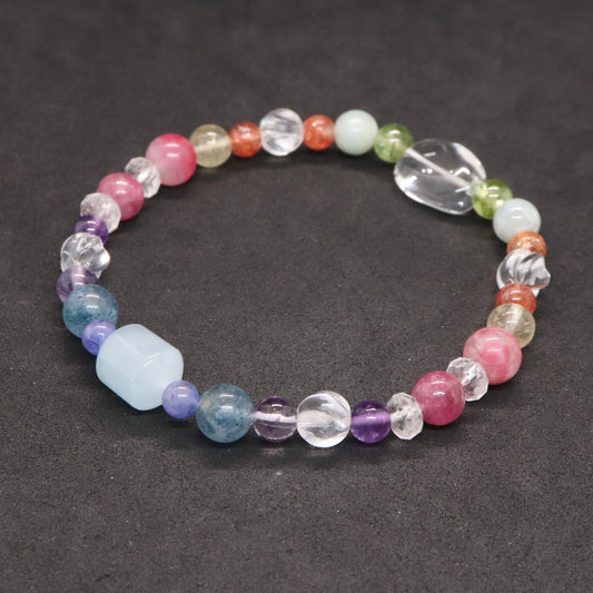 Rainbow七色玉ブレスレット