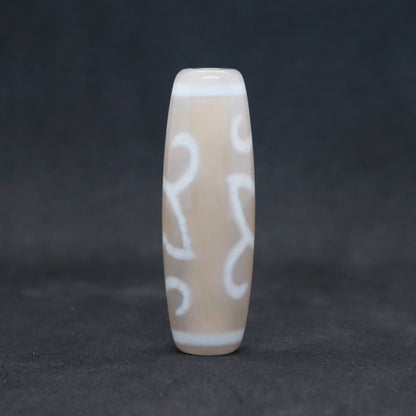 老玉髄水蓮花天珠