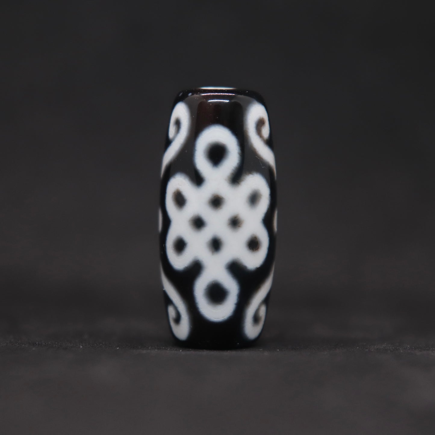 双心結老玉髄天珠24.6㎜