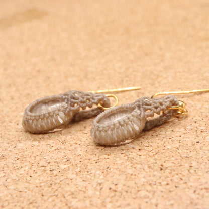 水晶マクラメピアス・イヤリングmqp23