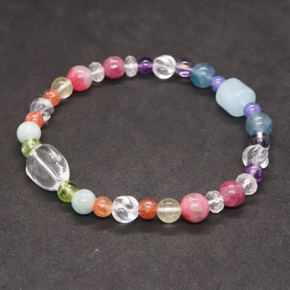 Rainbow七色玉ブレスレット