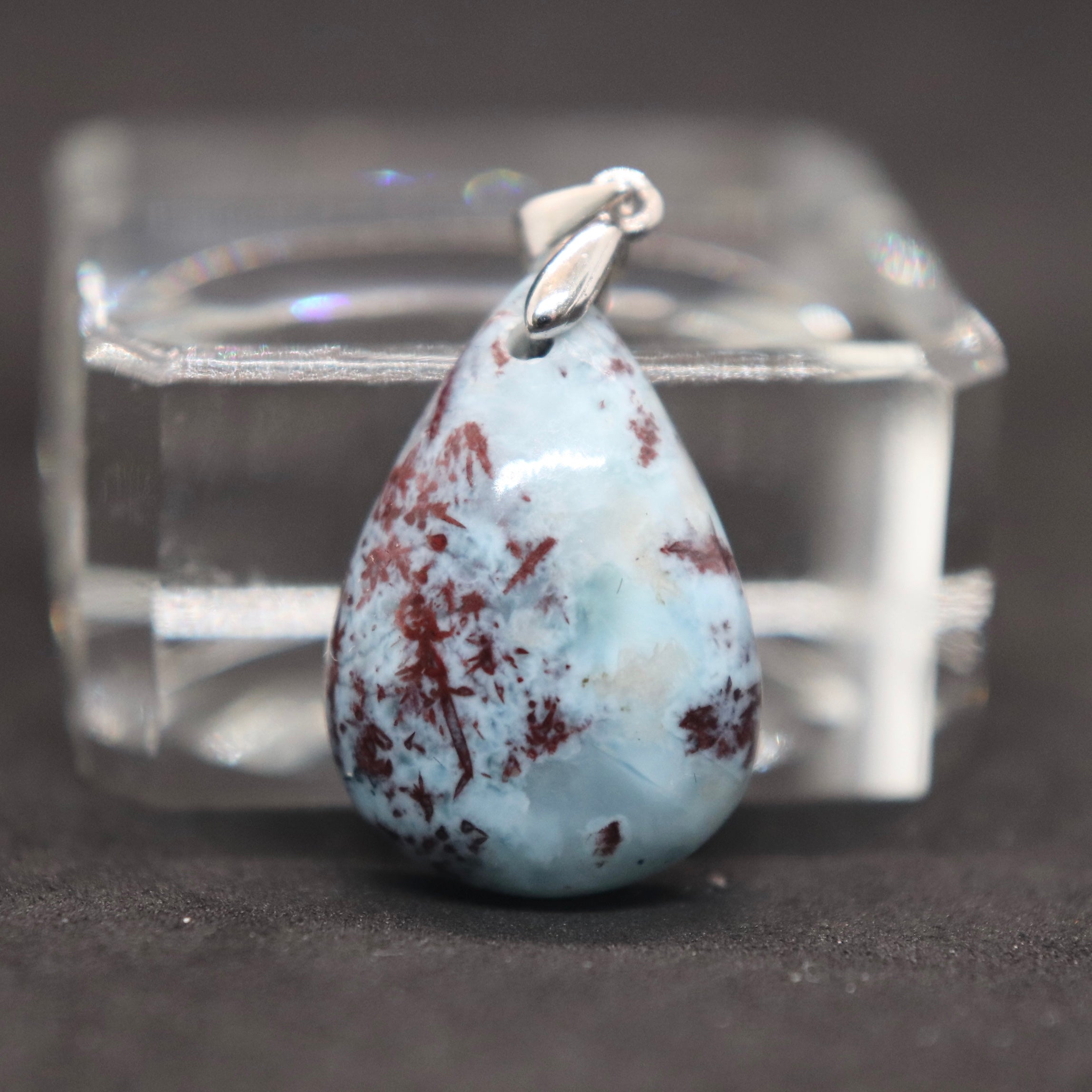 最終値下げ沼-⑲【高品質 蒼海紋 ラリマー ハート】 ドミニカ産・最高品質]宝石質ラリマーハートシェイプ - 埼玉県