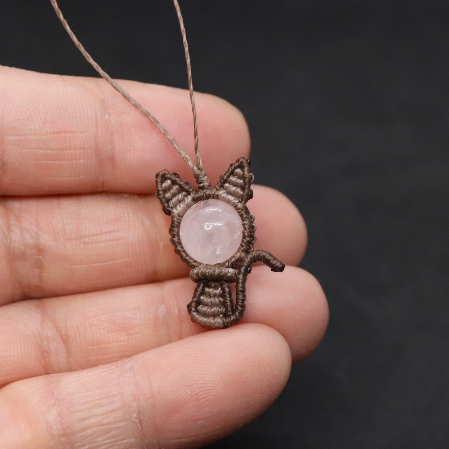 ローズクォーツ猫