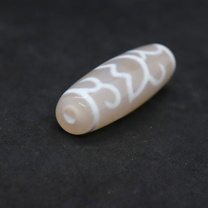 老玉髄水蓮花天珠