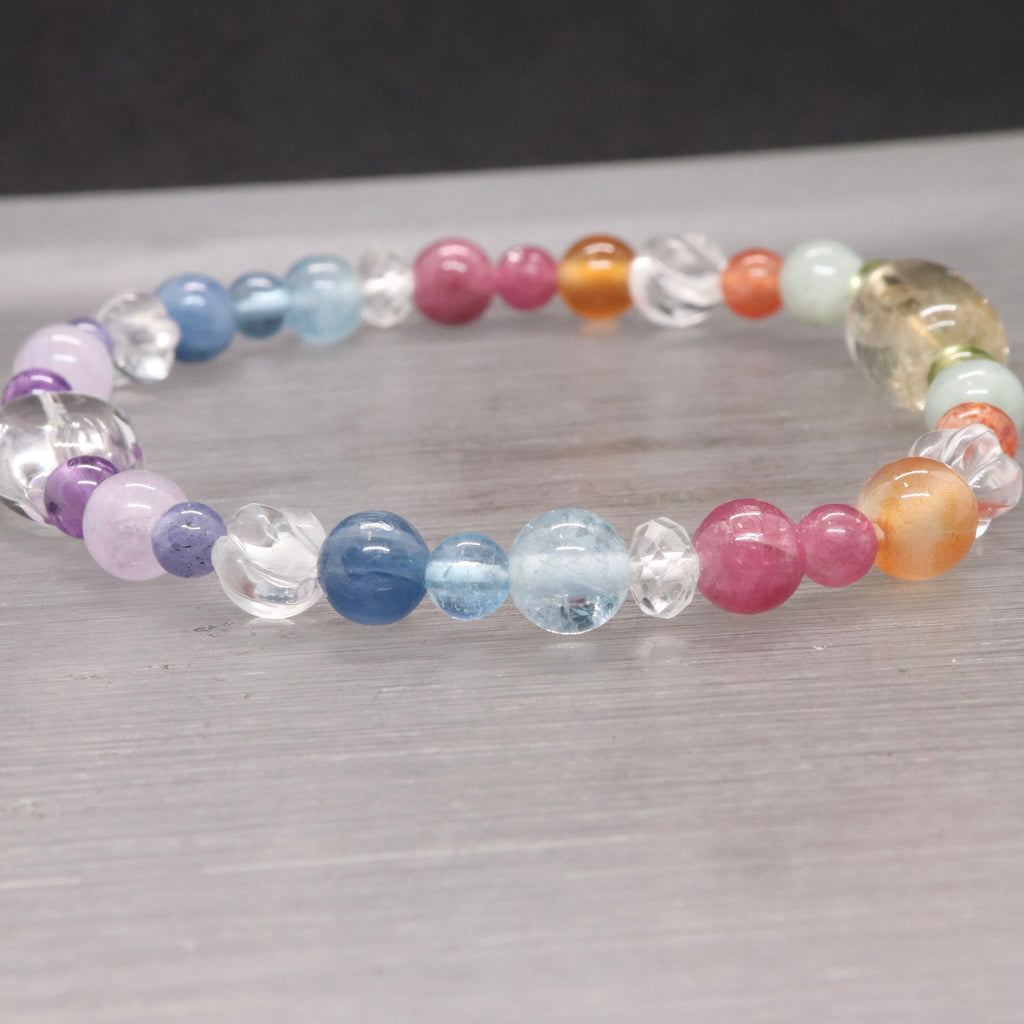 Rainbow七色玉ブレスレットS